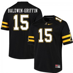 Men David Baldwin-Griffin Black Appalachian State University #15 Jersey 495668-265