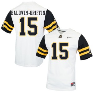 Men David Baldwin-Griffin White Appalachian State Mountaineers #15 Jersey 869715-857