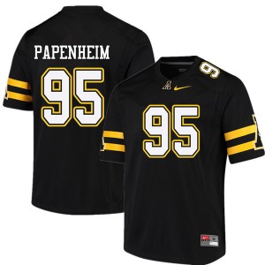 Men Devin Papenheim Black Appalachian State University #95 Jersey 457996-951