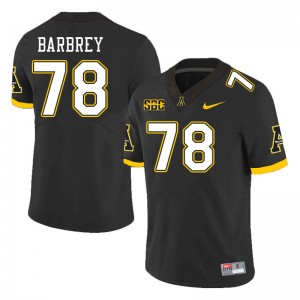 Men Dylan Barbrey Black Appalachian State #78 Jersey 463728-365