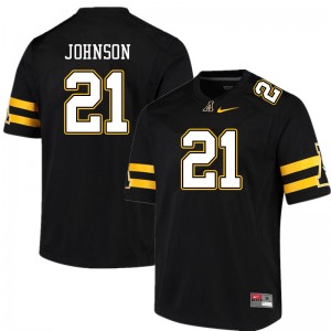 Men Elijah Johnson Black Appalachian State University #21 Jersey 410681-178