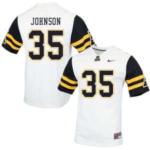 Men Elijah Johnson White Appalachian State University #35 Jersey 848317-296