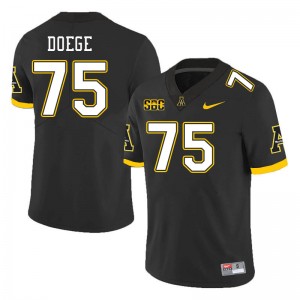 Men Felix Doege Black Appalachian State Mountaineers #75 Jersey 997208-868