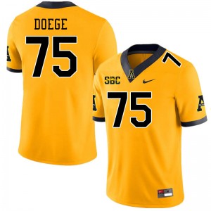Men Felix Doege Gold Appalachian State Mountaineers #75 Jersey 821264-179