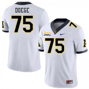 Men Felix Doege White Appalachian State University #75 Jersey 231192-504