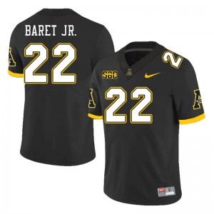 Men Franklin Baret Jr. Black Appalachian State #22 Jersey 174284-757