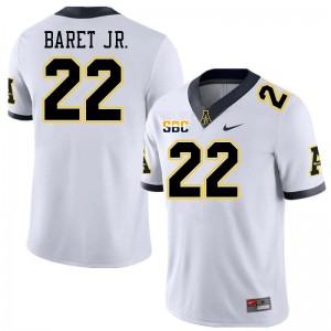 Men Franklin Baret Jr. White Appalachian State University #22 Jersey 494637-976