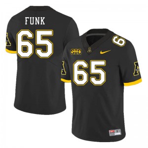 Men Gabe Funk Black Appalachian State #65 Jersey 418161-194