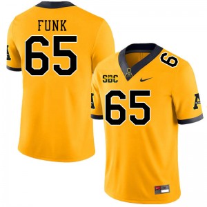 Men Gabe Funk Gold Appalachian State #65 Jersey 638574-792