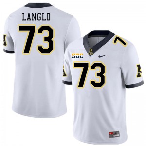 Men Garner Langlo White Appalachian State University #73 Jersey 363541-238