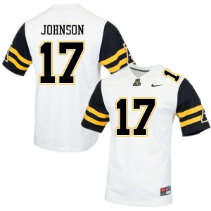 Men Isaac Johnson White Appalachian State University #17 Jersey 150381-643