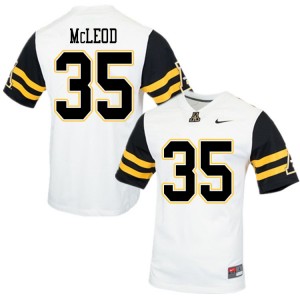 Men Jalen McLeod White Appalachian State #35 Jersey 513778-283