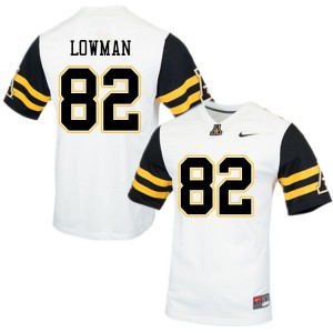 Men Jaquan Lowman White Appalachian State #82 Jersey 437822-429
