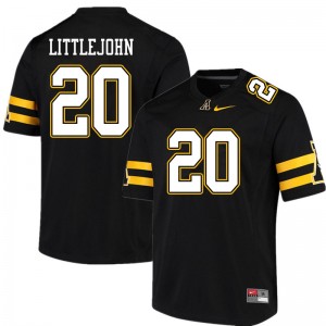 Men Je'Mari Littlejohn Black Appalachian State University #20 Jersey 734828-638