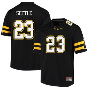 Men John Settle Black Appalachian State Mountaineers #23 Jersey 258992-494