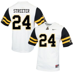 Men Jonathan Streeter White Appalachian State #24 Jersey 589948-928