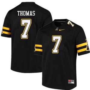 Men Josh Thomas Black Appalachian State University #7 Jersey 619061-166