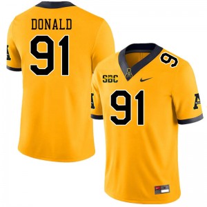 Men Joshua Donald Gold Appalachian State University #91 Jersey 586991-943