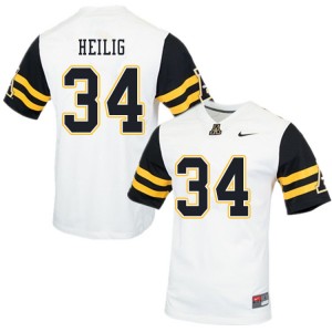 Men Jourdan Heilig White Appalachian State Mountaineers #34 Jersey 467381-898