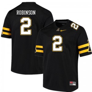 Men Kaedin Robinson Black Appalachian State #2 Jersey 326326-785