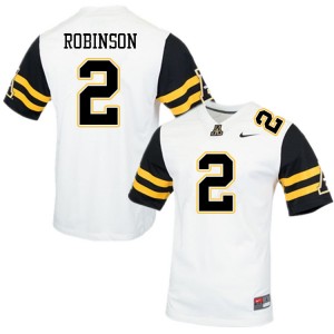 Men Kaedin Robinson White Appalachian State Mountaineers #2 Jersey 828938-863