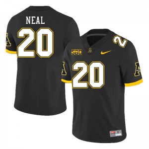Men Kaleb Neal Black Appalachian State University #20 Jersey 482213-424