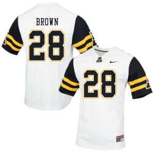 Men KeSean Brown White Mountaineers #28 Jersey 496796-442