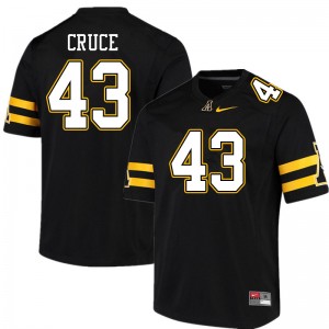 Men Logan Cruce Black Appalachian State University #43 Jersey 825677-312