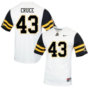 Men Logan Cruce White Appalachian State University #43 Jersey 976201-133