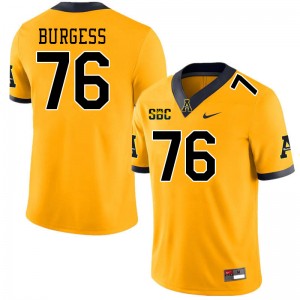 Men Luke Burgess Gold Appalachian State #76 Jersey 699175-744