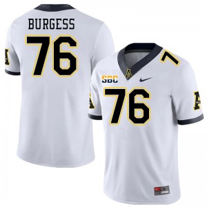 Men Luke Burgess White Appalachian State #76 Jersey 324574-615