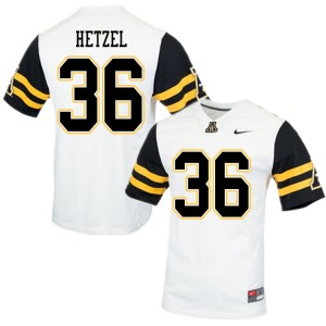 Men Michael Hetzel White Appalachian State #36 Jersey 711063-992
