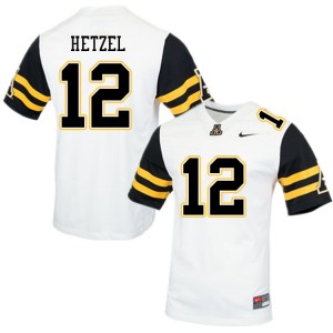 Men Michael Hetzel White Appalachian State Mountaineers #12 Jersey 938764-397