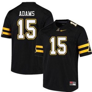 Men Mock Adams Black Appalachian State #15 Jersey 799058-772