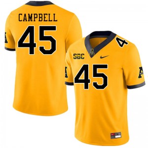 Men Nick Campbell Gold Appalachian State Mountaineers #45 Jersey 586456-845