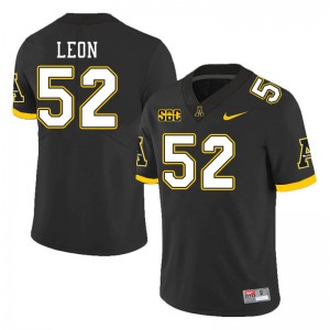 Men Orlando Leon Black Appalachian State Mountaineers #52 Jersey 659592-893