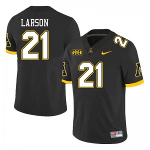 Men Reece Larson Black Appalachian State University #21 Jersey 345263-410