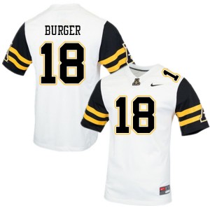 Men Ryan Burger White Appalachian State University #18 Jersey 990084-216