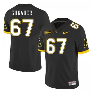 Men Thomas Shrader Black Appalachian State University #67 Jersey 832682-649