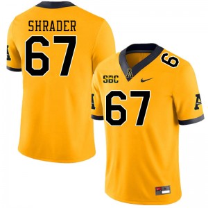 Men Thomas Shrader Gold Appalachian State University #67 Jersey 933567-865
