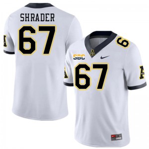 Men Thomas Shrader White Appalachian State University #67 Jersey 568552-652