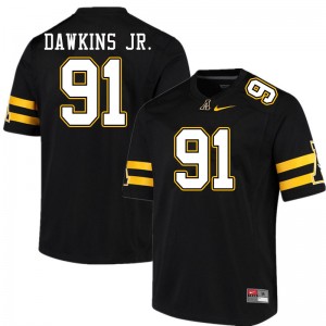 Men Tommy Dawkins Jr. Black Appalachian State University #91 Jersey 742372-838