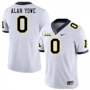 Men Trenton Alan Yowe White Appalachian State Mountaineers #0 Jersey 764948-909