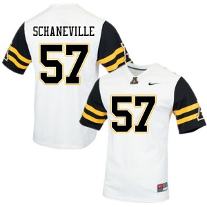 Men Trey Schaneville White Appalachian State Mountaineers #57 Jersey 103802-242
