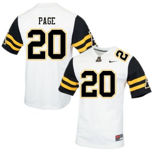 Men Tyler Page White Appalachian State #20 Jersey 799700-902