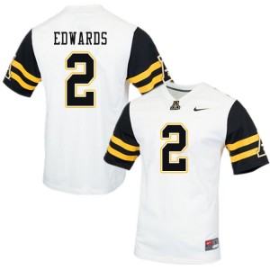 Men Willie Edwards White Appalachian State #2 Jersey 561169-851