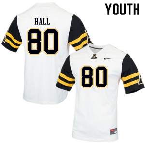 Youth AJ Hall White Appalachian State University #80 Jersey 369370-458