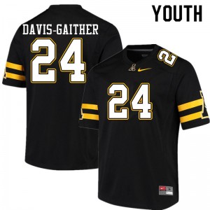Youth Akeem Davis-Gaither Black Appalachian State Mountaineers #24 Jersey 761000-578