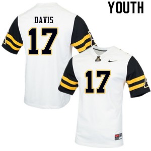 Youth Dashaun Davis White Mountaineers #17 Jersey 177615-997