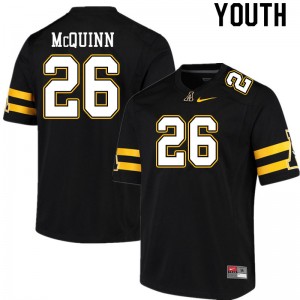 Youth Matthew McQuinn Black Appalachian State Mountaineers #26 Jersey 674853-890